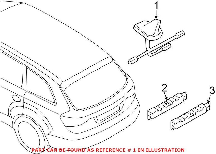 Audi Radio Antenna Assembly 80A035503KGRU